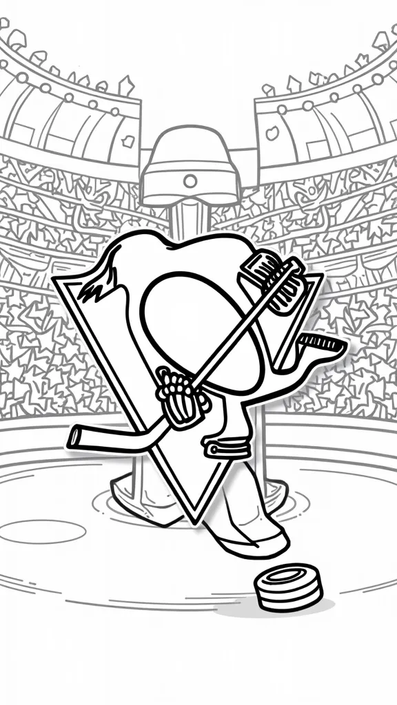 pages à colorier de pingouins de Pittsburgh